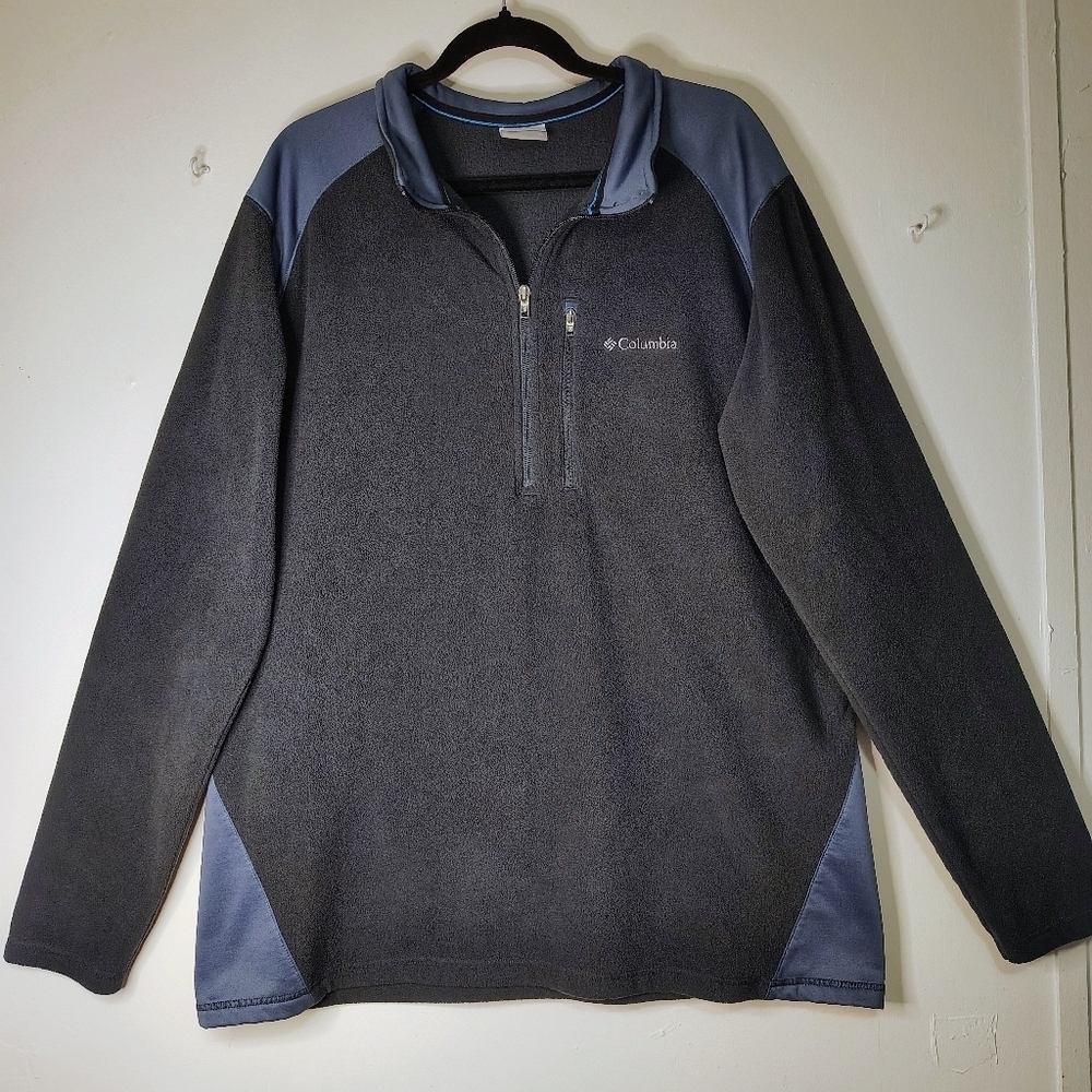 Columbia Men's Fleece ½ Zip Pocket Winter Sweater, XL, grey. - Picture 2 of 16